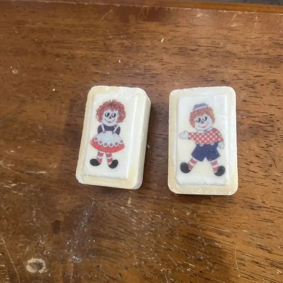 Vintage Katherine Gray 2 pack bar soap‎ Raggedy Ann and Andy Unused bars 5.5 oz - Picture 3 of 11
